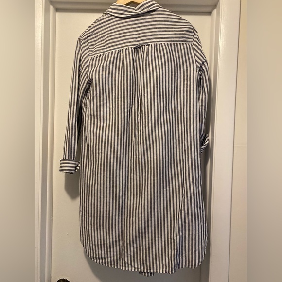J Crew Linen-cotton beach shirt in stripe XS NWT - Picture 3 of 4